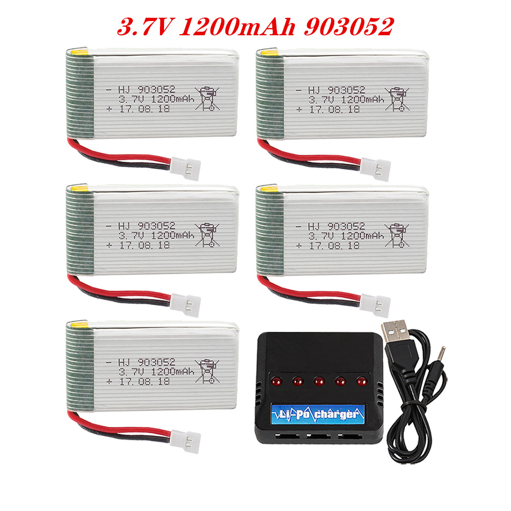 Lipo Battery Charger - 3.7V 1200Mah 903052 Lipo Batterijlader Set