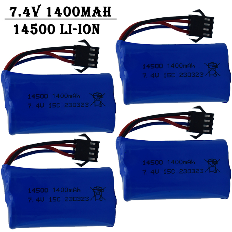 Drone Rc Truck - 7.4V 1400mAh 14500 Lithium-Ion Batterij 7.4V