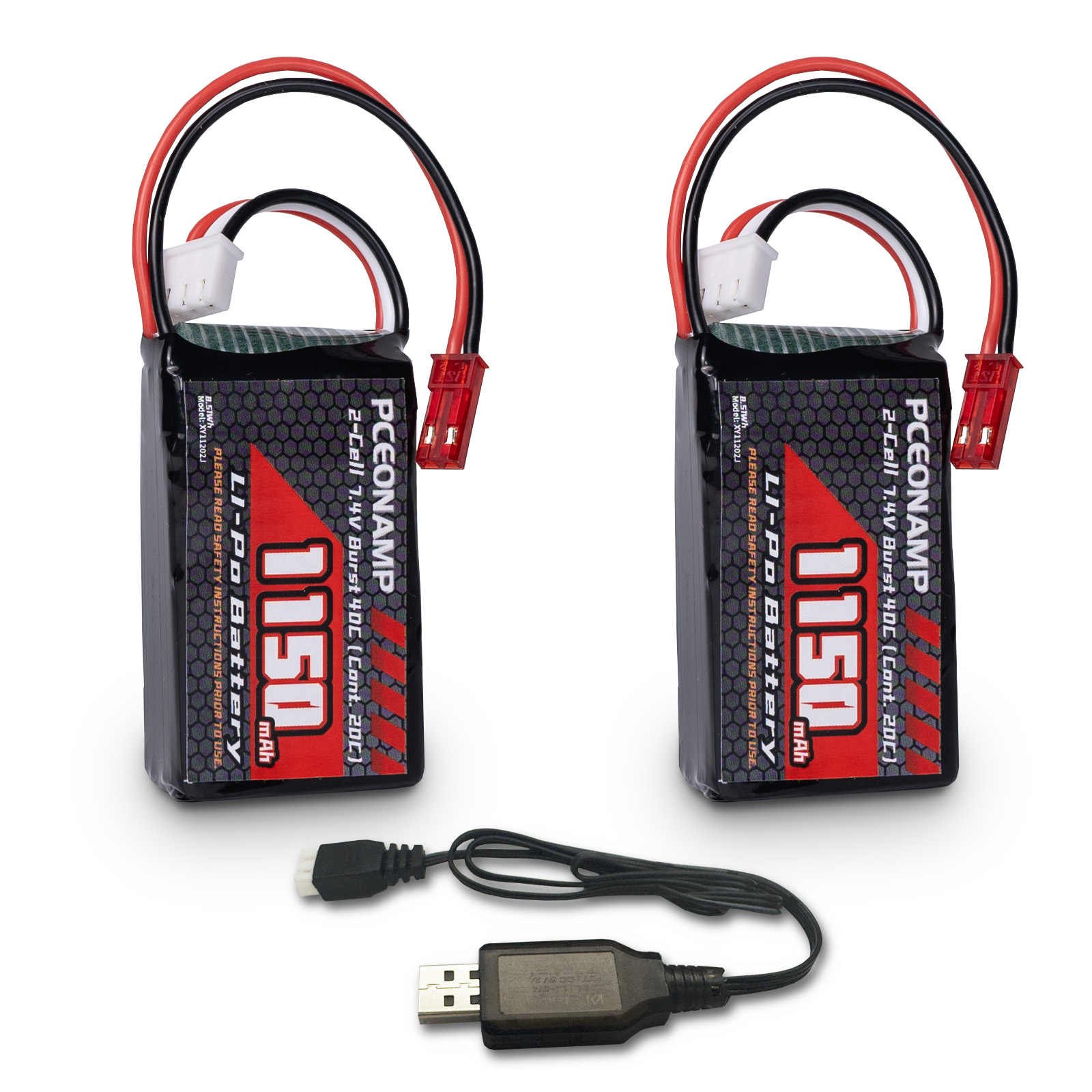 Lipo Battery Charger - PCEONAMP 2S Lipo Batterij 1150mAh 7.4V
