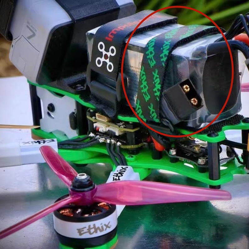 Drone Rc Team - 4 stuks batterijriem TBS Team Black