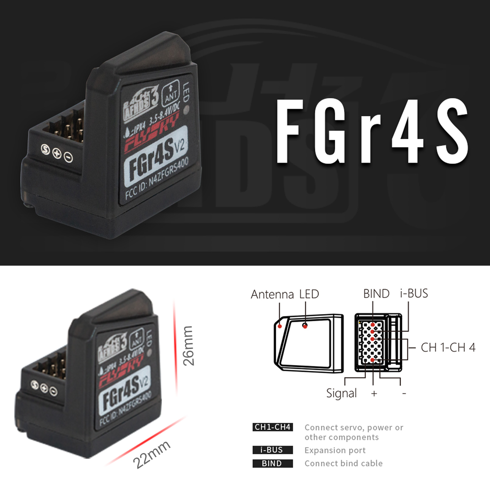 Flysky FGR4S V2 Ontvanger AFHD - Telemetry Module Rc recensie en prijs