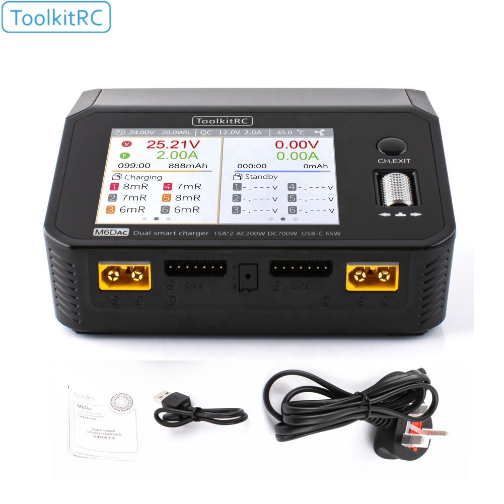 Toolkitrc M6DAC 350W X 2 USB-C - Lipo Battery Charger recensie en prijs