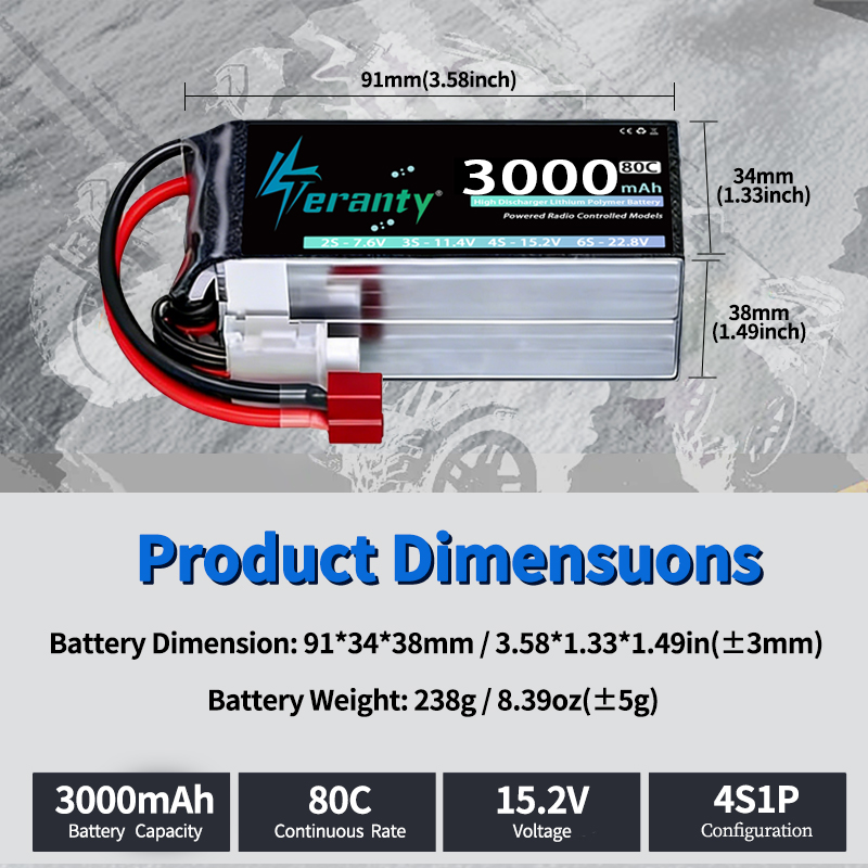 2 stuks TERANTY 14.8V 15.2V Li - Drone Rc Truck recensie en prijs