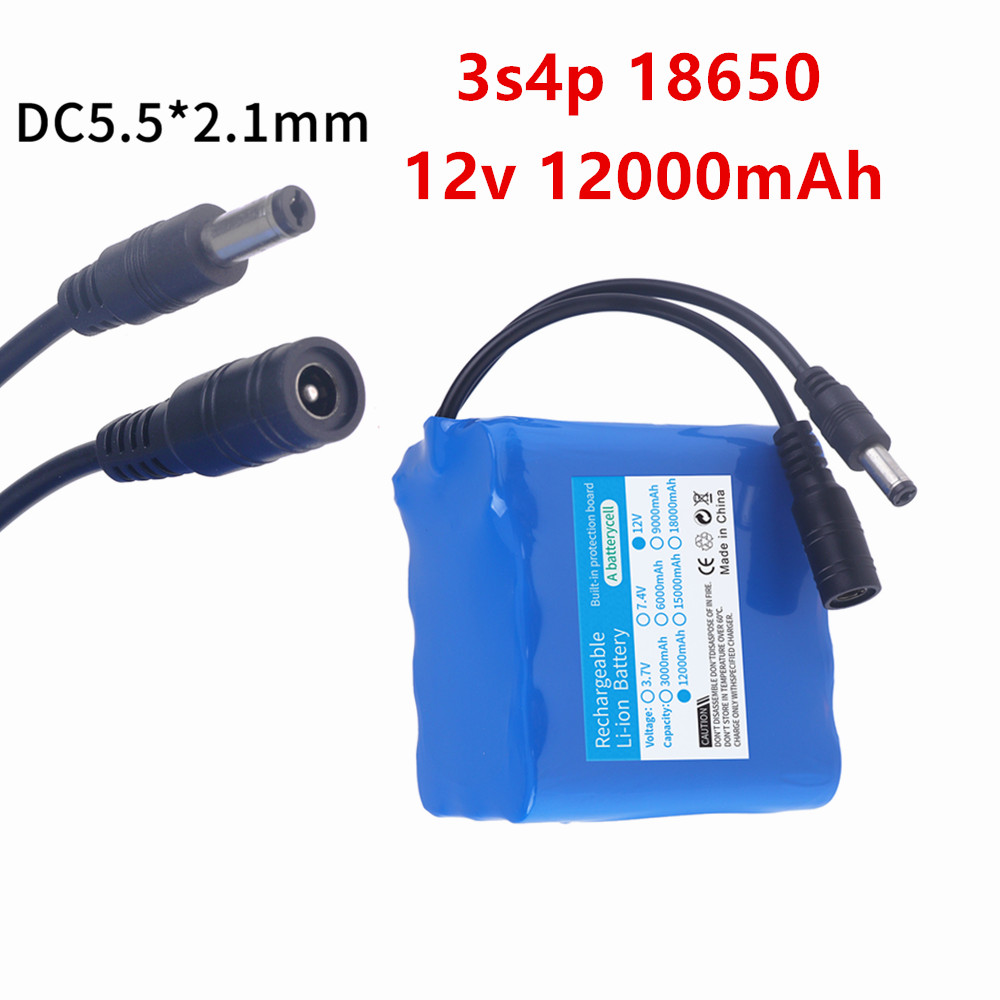 12V 12000mAh Batterij 3S4P Ech - Lipo Battery Charger recensie en prijs